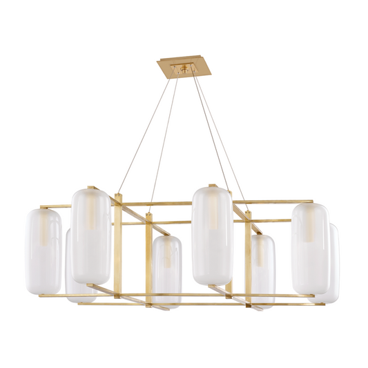 Hudson Valley Pebble Chandelier Aged Brass