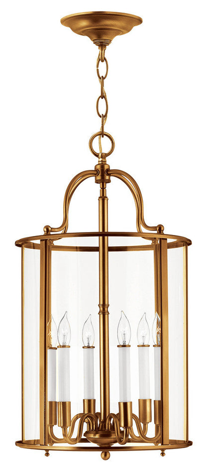 Hinkley Gentry Foyer Hall Pendant Brass, Steel, Heirloom Brass