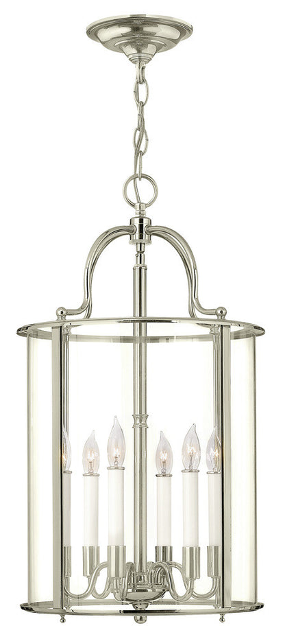 Hinkley Gentry Foyer Hall Pendant Nickel, Steel, Polished Nickel