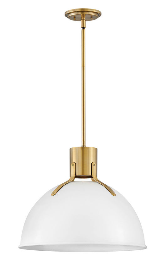 Hinkley Argo Down Pendant Steel, White, Polished White