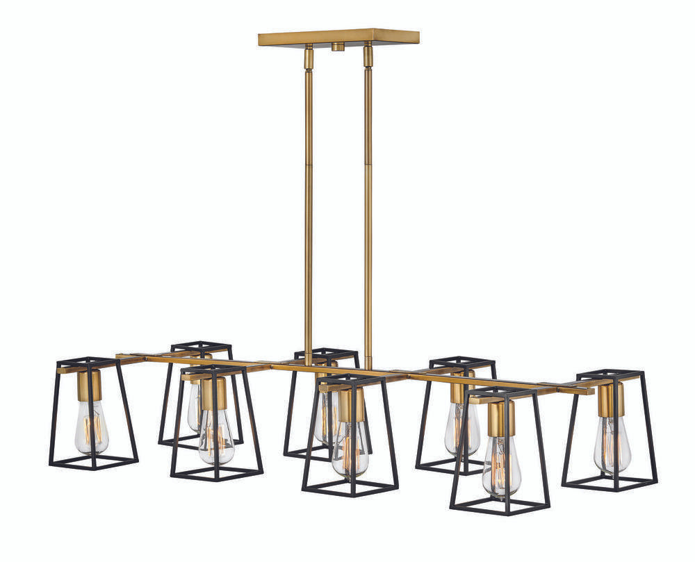 Hinkley Filmore Linear Chandelier Heritage Brass, Black