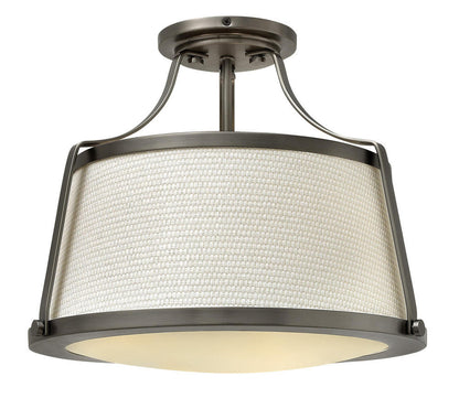Hinkley Charlotte Foyer Hall Semi-Flush Mount Nickel, Steel, Antique Nickel