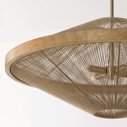 Capital Maya 4-Light Pendant in Matte Brass