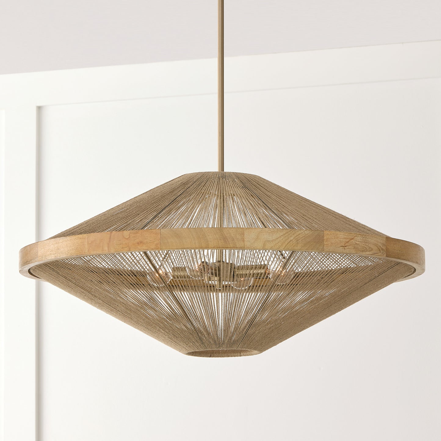 Capital Maya 4-Light Pendant in Matte Brass