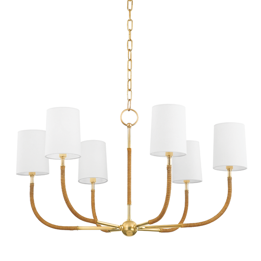 Hudson Valley Webson 6-Light Chandelier Aged Brass