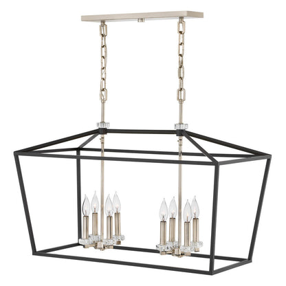 Hinkley Stinson Linear Pendant Polished Nickel, Black