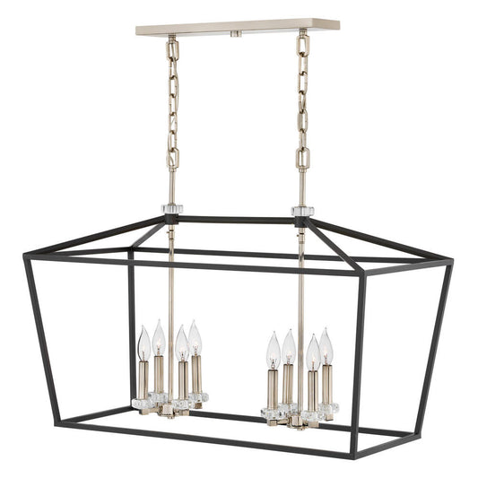 Hinkley Stinson Linear Pendant Polished Nickel, Black