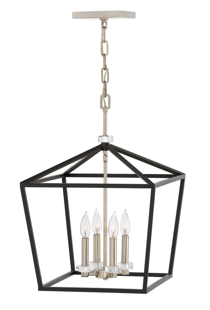 Hinkley Stinson Pendant Polished Nickel, Black