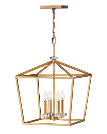 Hinkley Stinson Chandelier Distressed Brass