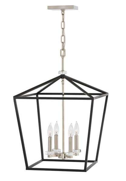 Hinkley Stinson Chandelier Polished Nickel, Black