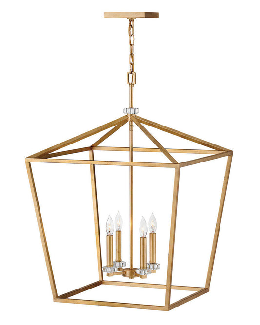 Hinkley Stinson Chandelier Distressed Brass