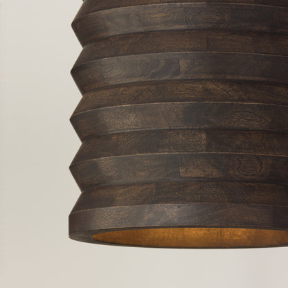 Capital Dunn Small Pendant in Espresso Stain and Black