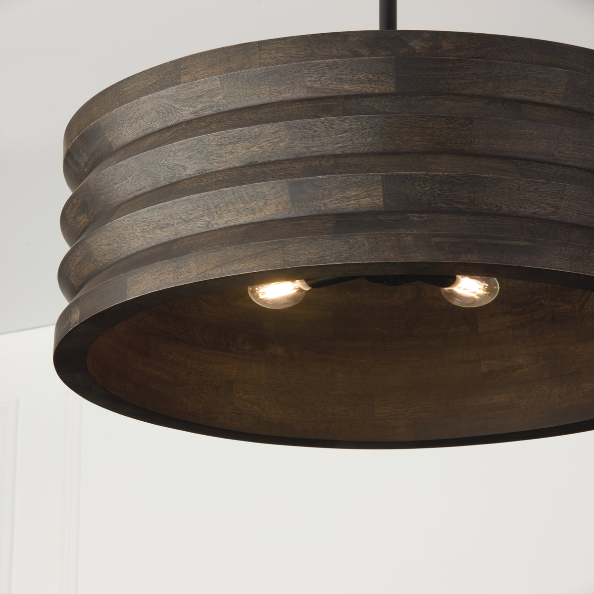 Capital Dunn Medium Pendant in Espresso Stain and Black