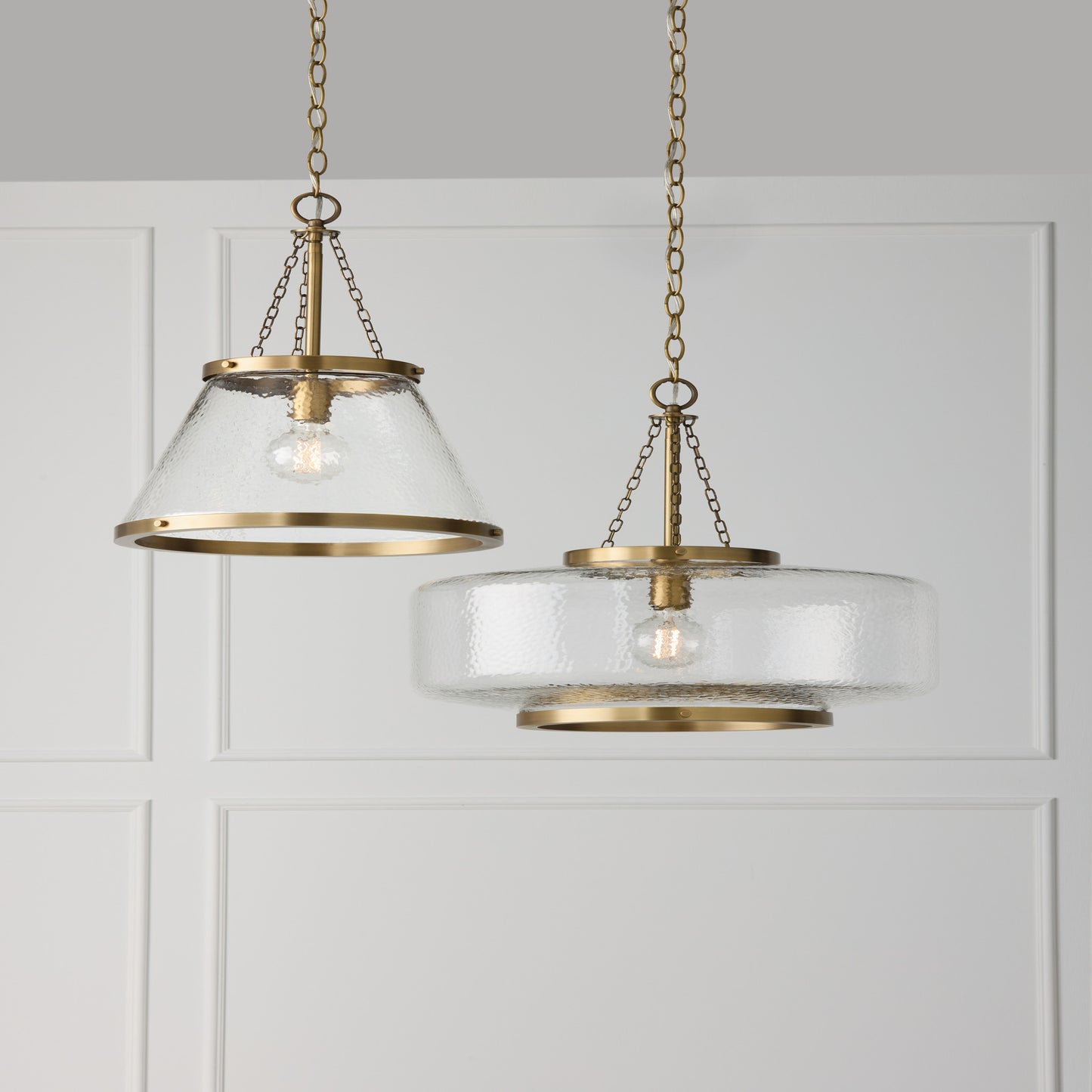Capital Landon Cone Pendant in Aged Brass