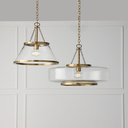 Capital Landon Cone Pendant in Aged Brass