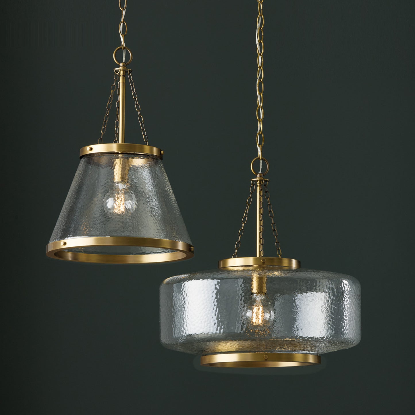 Capital Landon Cloche Pendant in Aged Brass