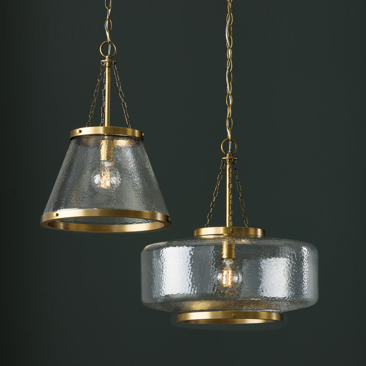 Capital Landon Cloche Pendant in Aged Brass