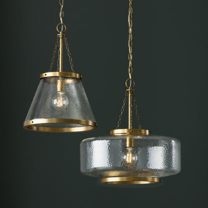 Capital Landon Cloche Pendant in Aged Brass