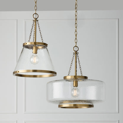 Capital Landon Cloche Pendant in Aged Brass