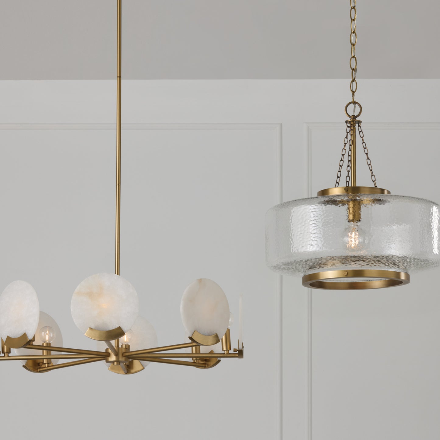 Capital Landon Cloche Pendant in Aged Brass