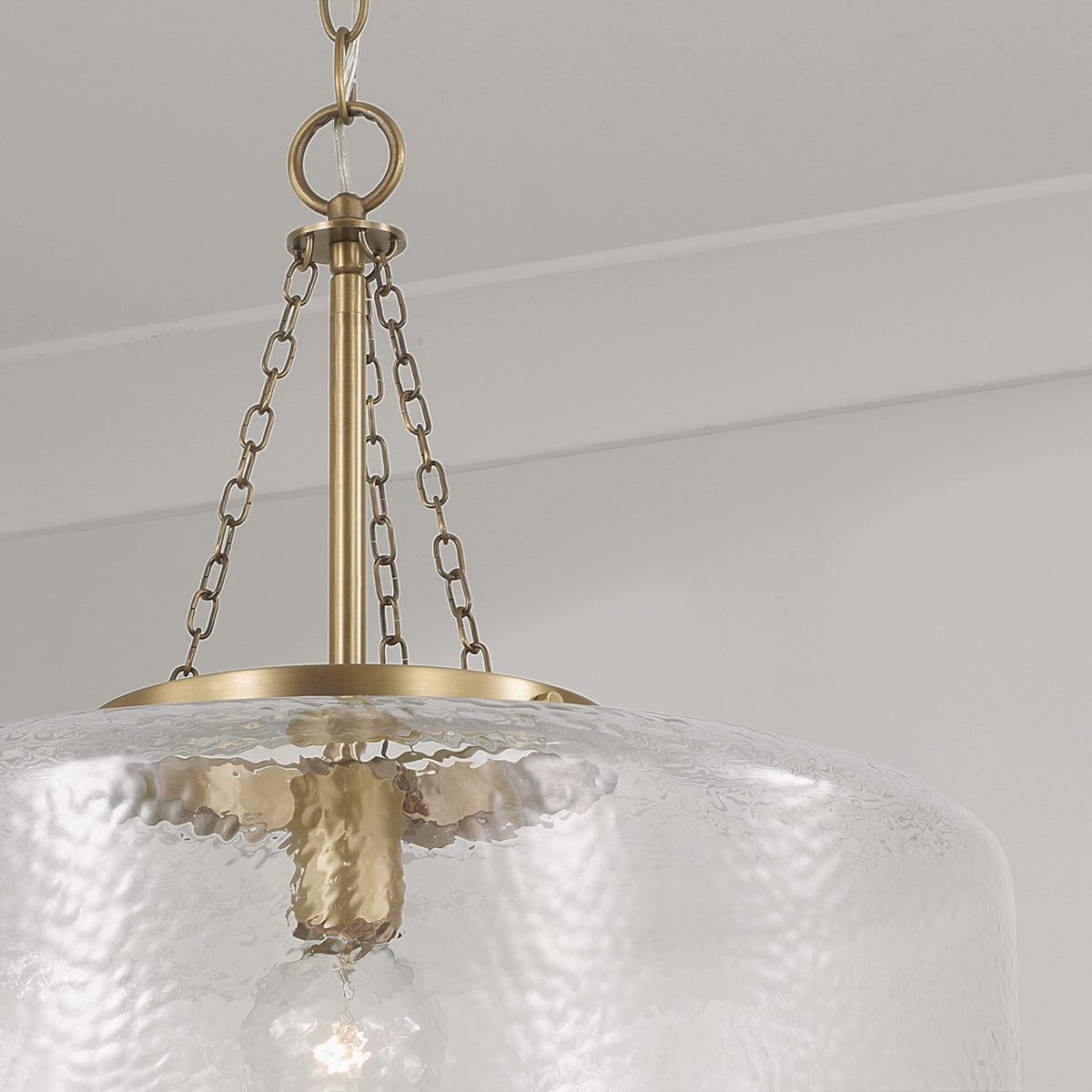 Capital Landon Cloche Pendant in Aged Brass