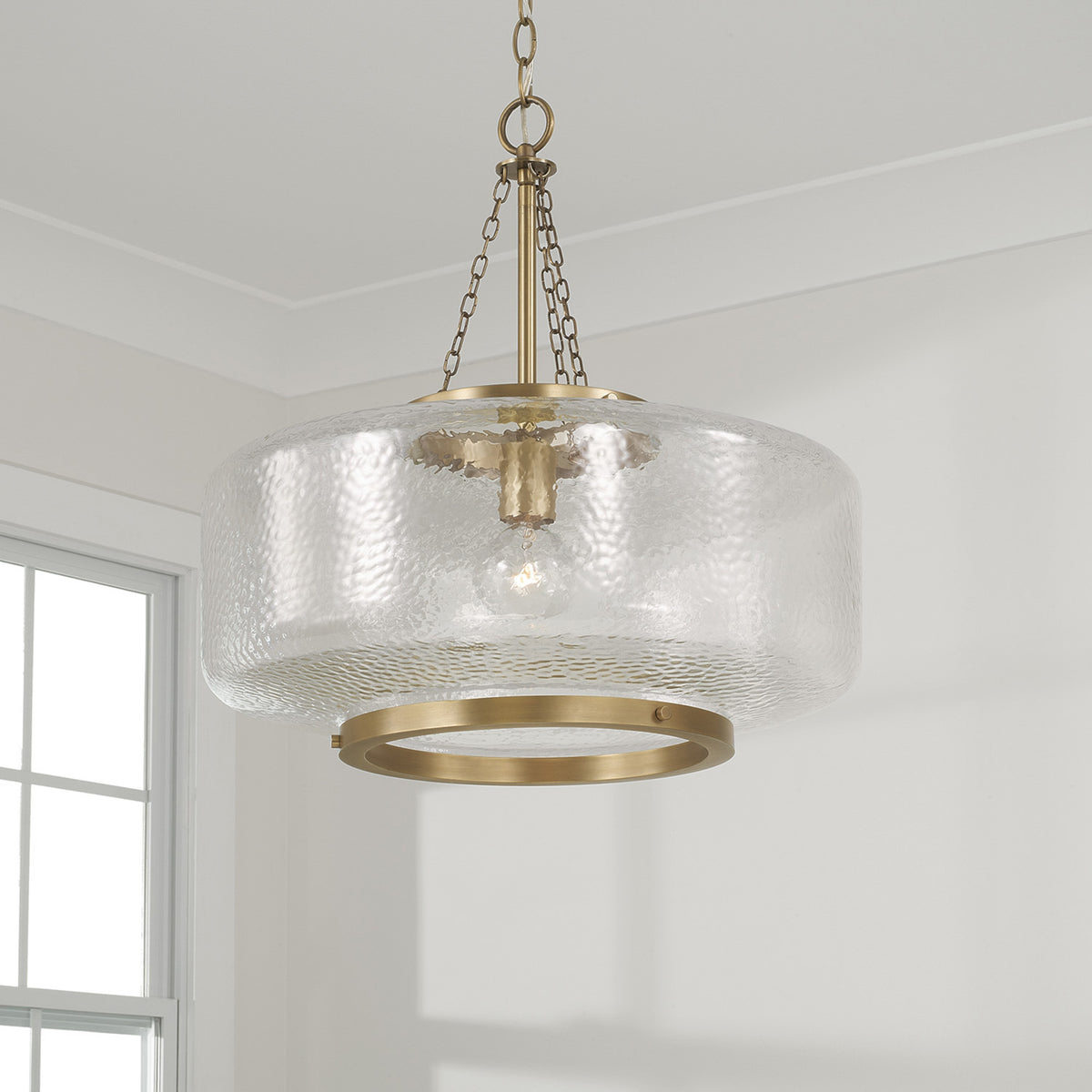 Capital Landon Cloche Pendant in Aged Brass