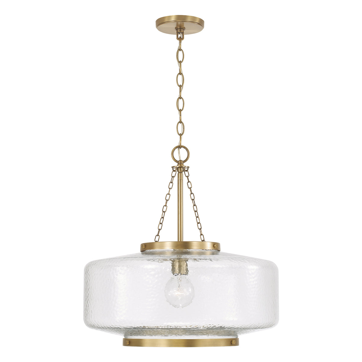 Capital Landon Cloche Pendant in Aged Brass