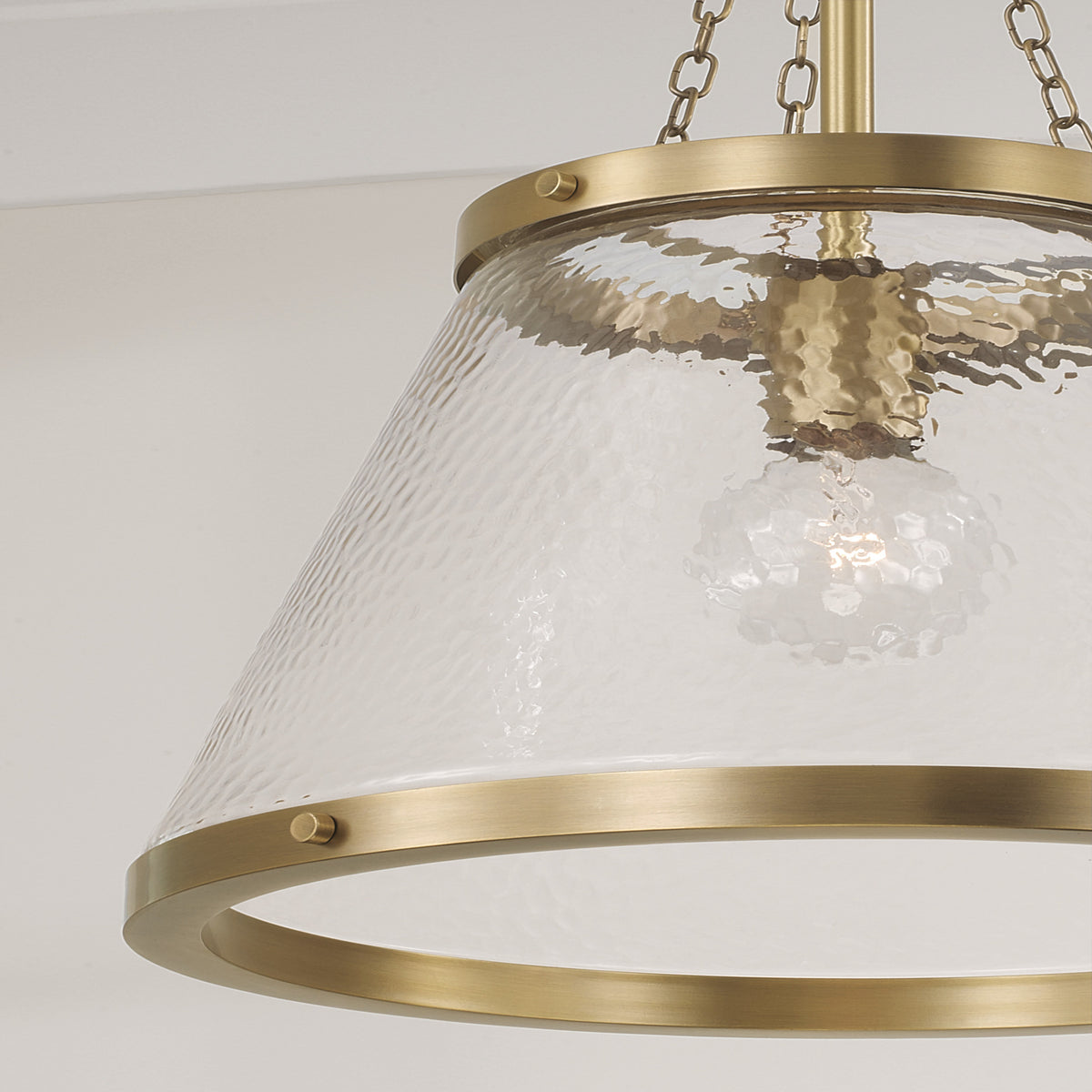 Capital Landon Cone Pendant in Aged Brass