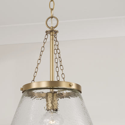 Capital Landon Cone Pendant in Aged Brass