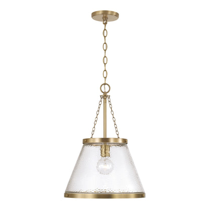 Capital Landon Cone Pendant in Aged Brass