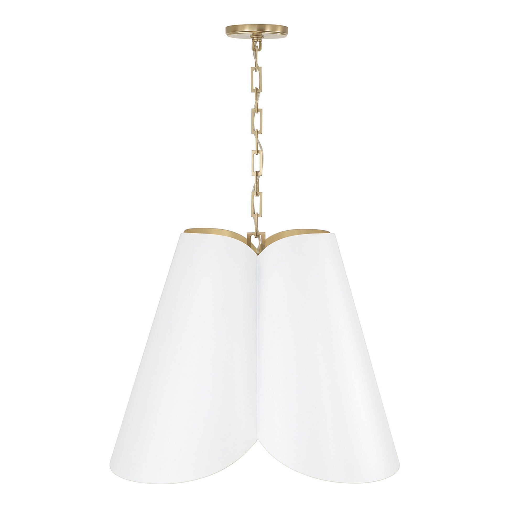 Capital Maeve Pendant in Matte Brass and White