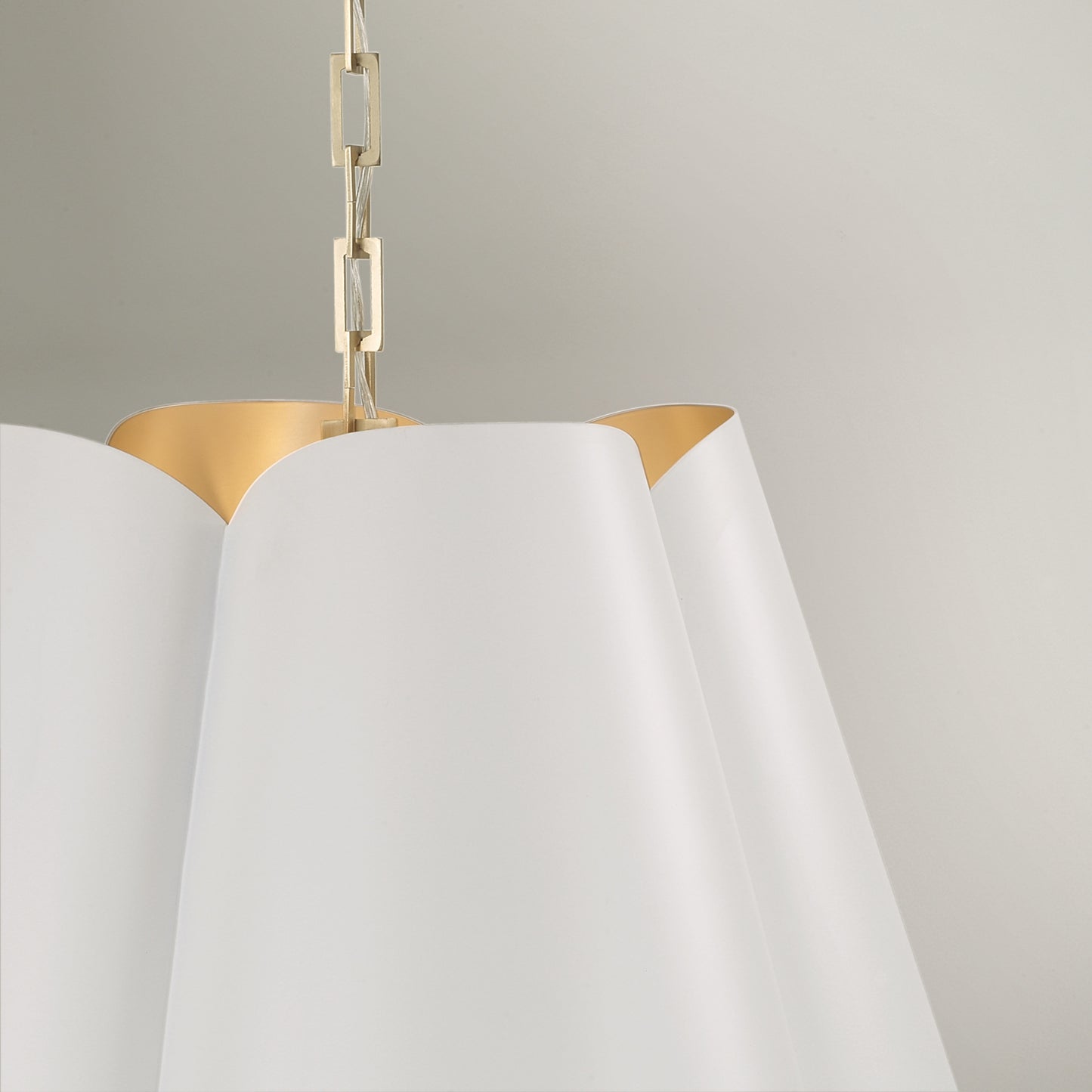 Capital Maeve Pendant in Matte Brass and White