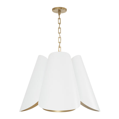 Capital Maeve Pendant in Matte Brass and White
