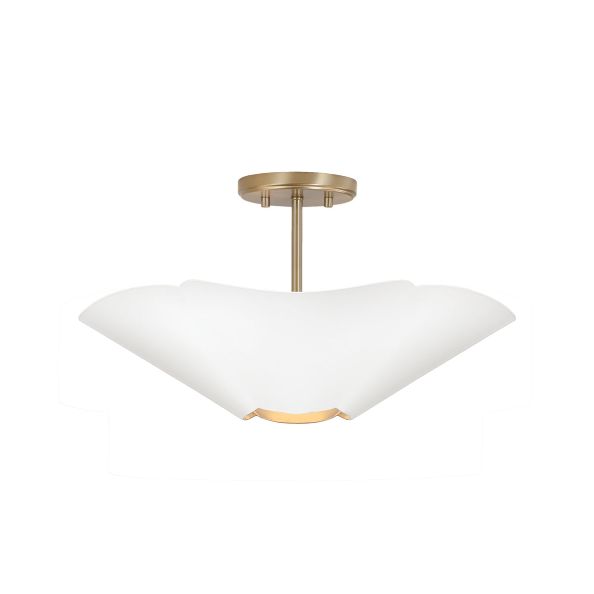 Capital Maeve Small Dual Mount in Matte Brass and White