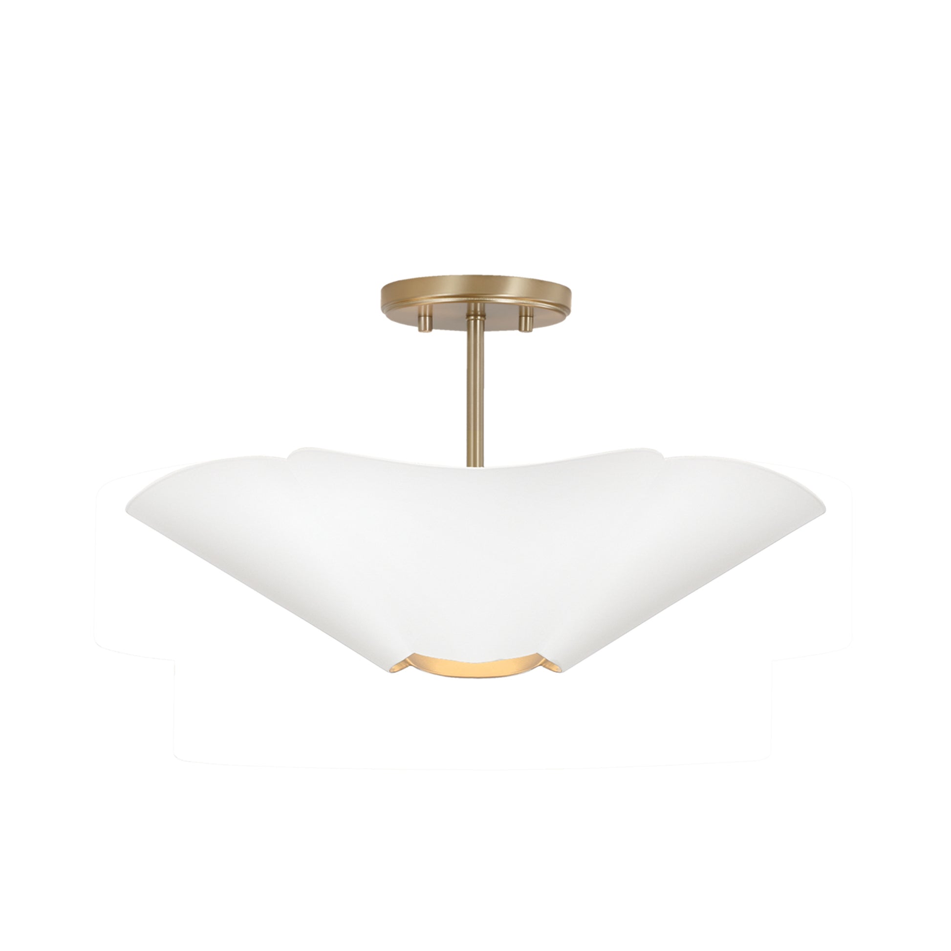 Capital Maeve Small Dual Mount in Matte Brass and White