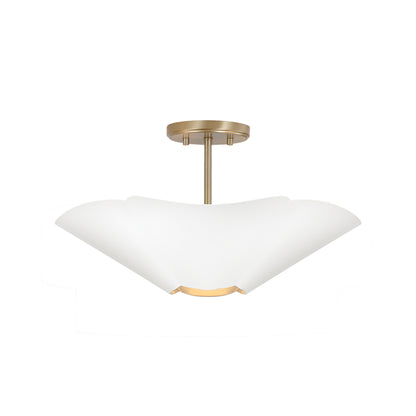 Capital Maeve Small Dual Mount in Matte Brass and White