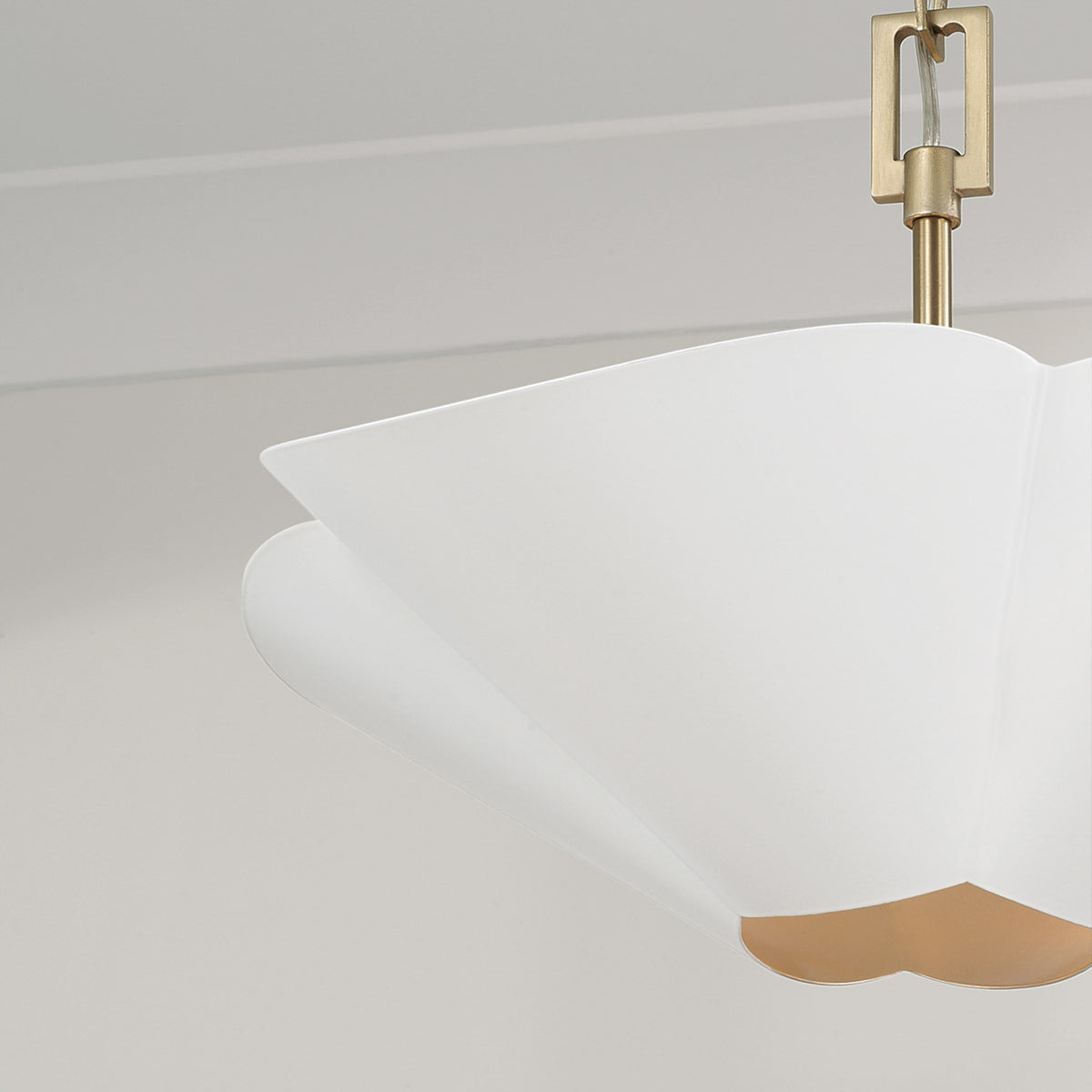 Capital Maeve Small Dual Mount in Matte Brass and White