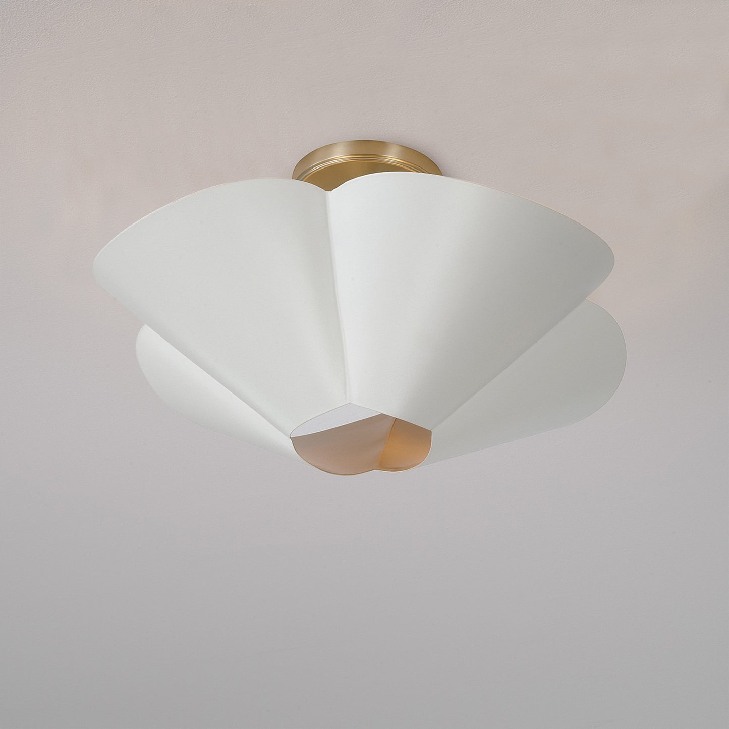 Capital Maeve Small Dual Mount in Matte Brass and White