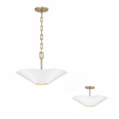Capital Maeve Small Dual Mount in Matte Brass and White