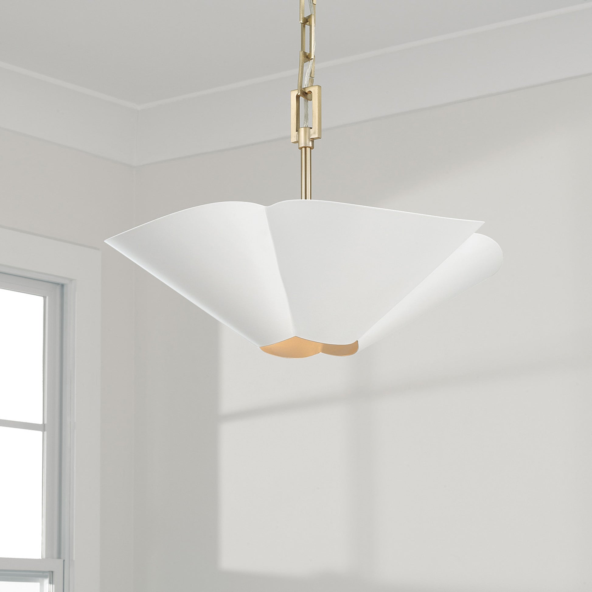 Capital Maeve Small Dual Mount in Matte Brass and White