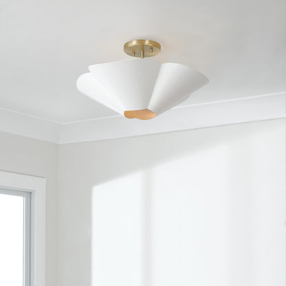 Capital Maeve Small Dual Mount in Matte Brass and White