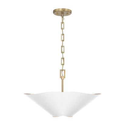 Capital Maeve Medium Dual Mount in Matte Brass and White
