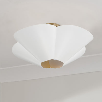 Capital Maeve Medium Dual Mount in Matte Brass and White