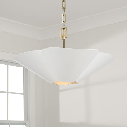 Capital Maeve Medium Dual Mount in Matte Brass and White