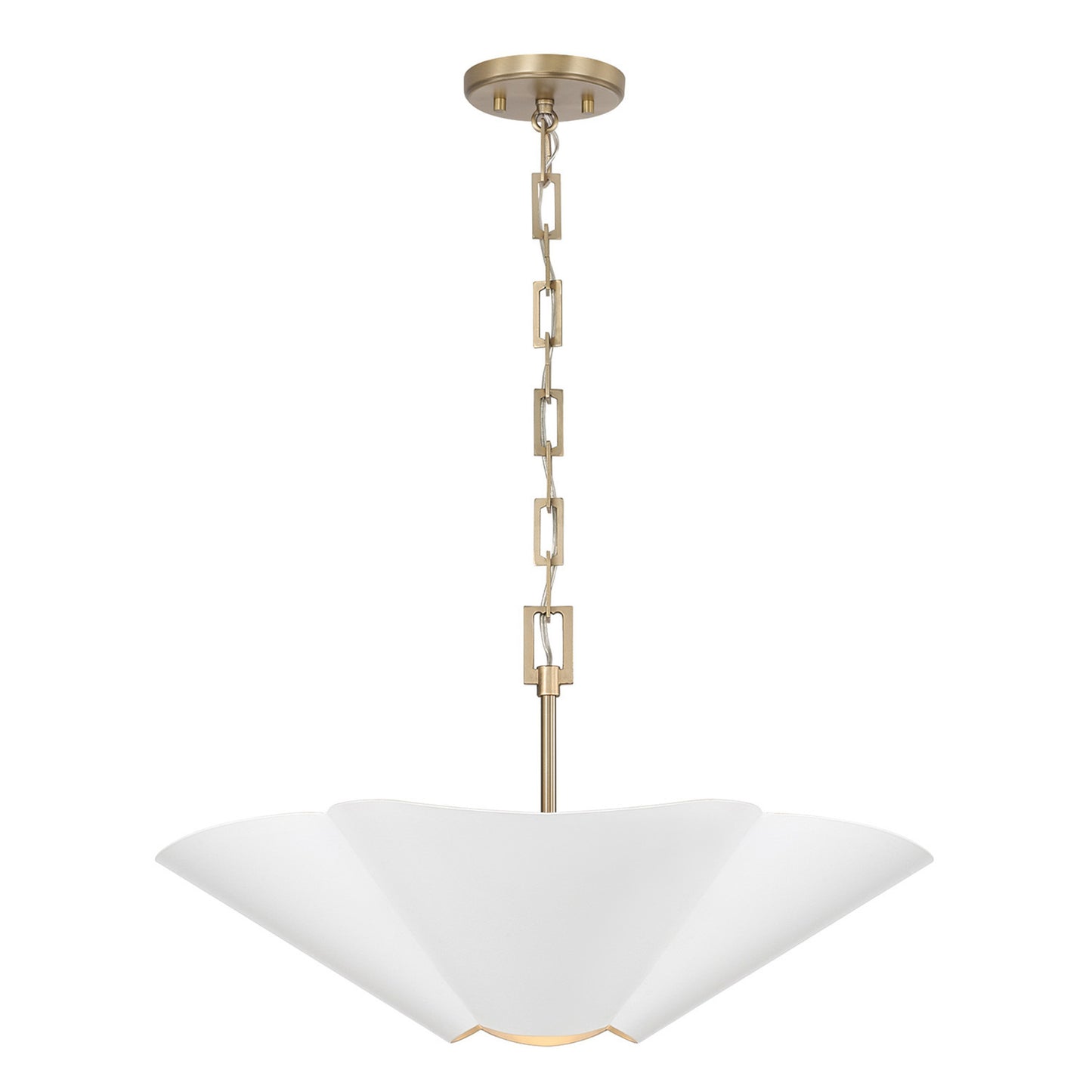 Capital Maeve Medium Dual Mount in Matte Brass and White