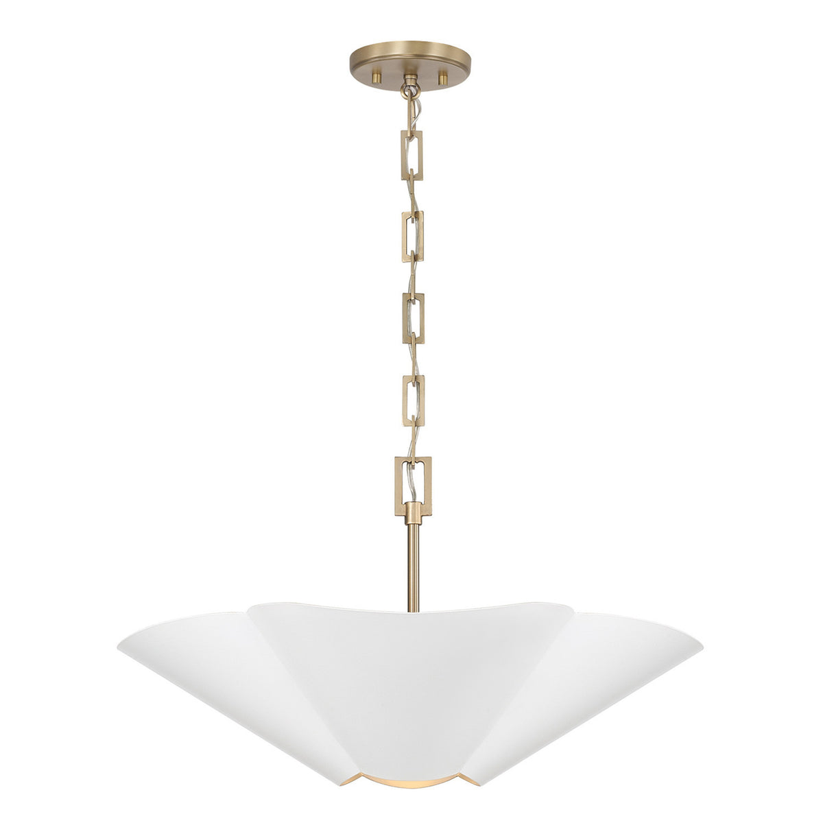 Capital Maeve Medium Dual Mount in Matte Brass and White