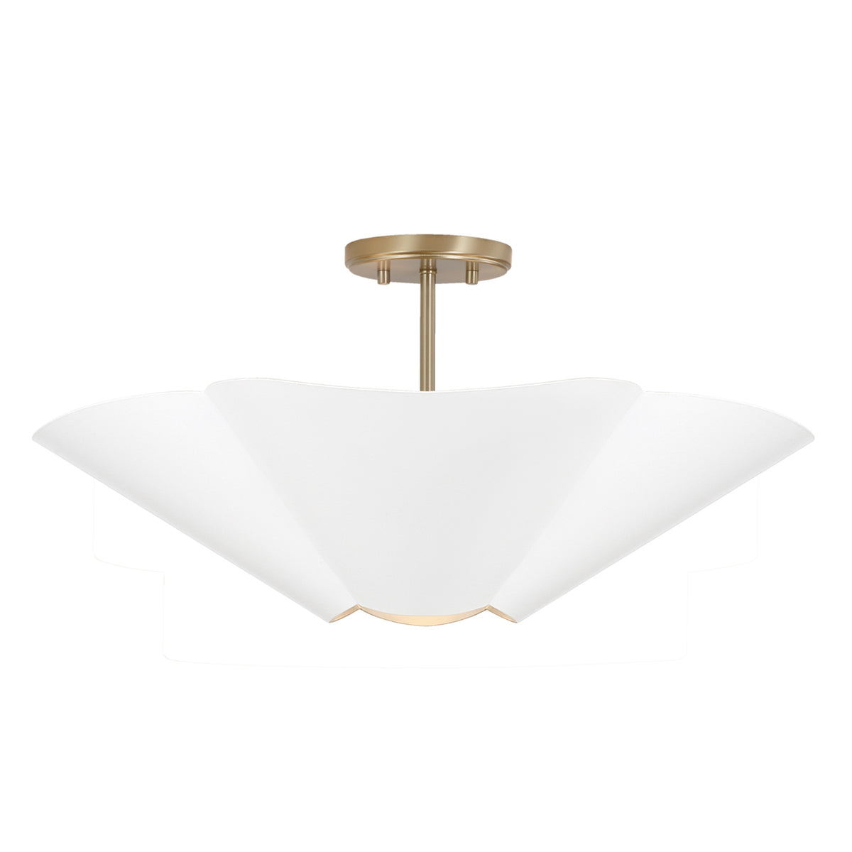Capital Maeve Medium Dual Mount in Matte Brass and White