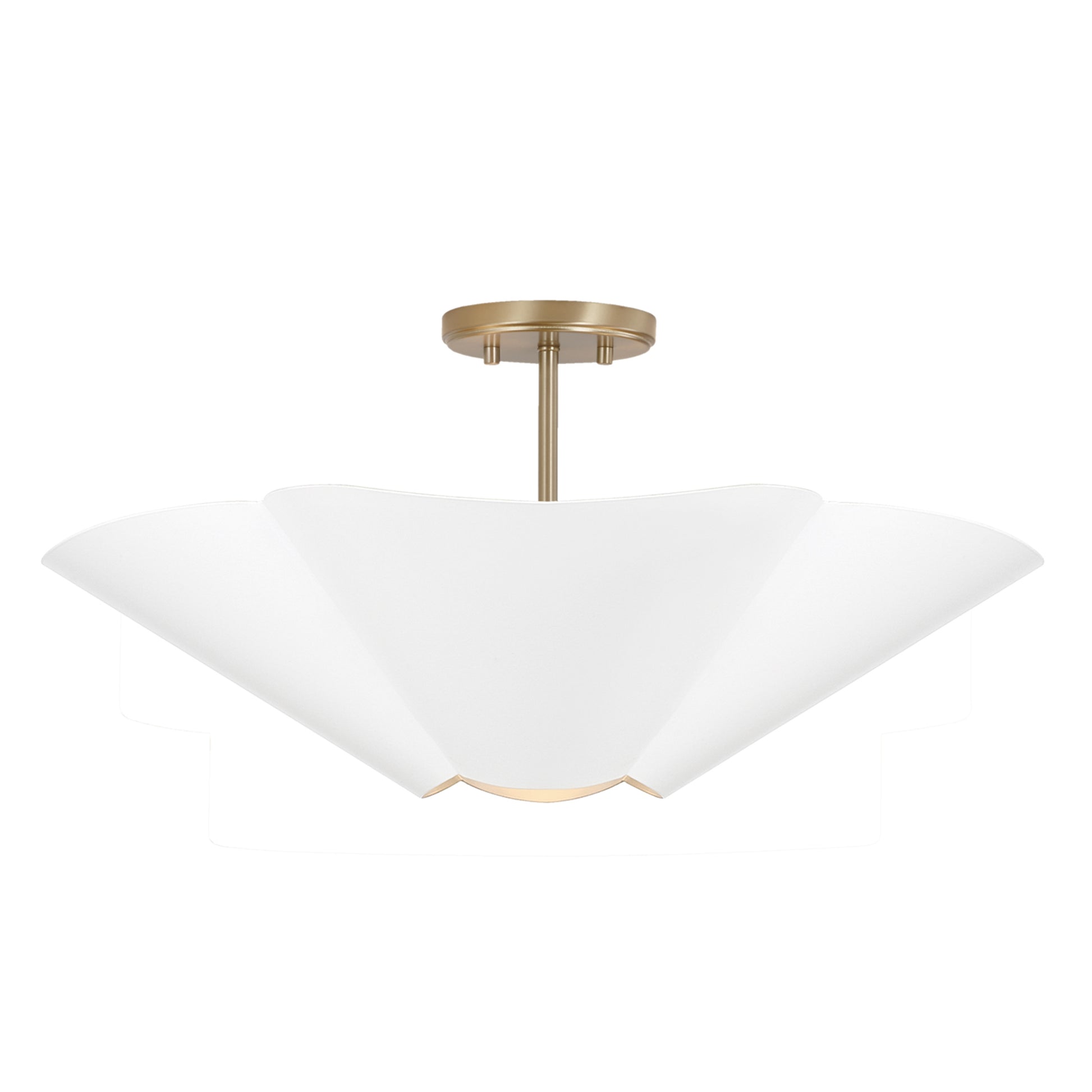 Capital Maeve Medium Dual Mount in Matte Brass and White