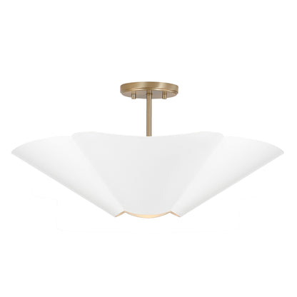 Capital Maeve Medium Dual Mount in Matte Brass and White
