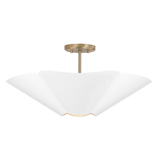 Capital Maeve Medium Dual Mount in Matte Brass and White